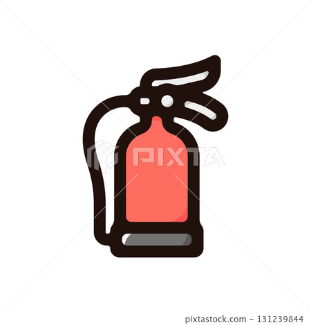 Fire extinguisher illustration icon (tool, fire prevention, equipment material) 131239844