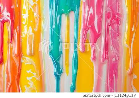 Melted colorful popsicles Melted colorful popsicles 131240137
