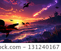 古老的海洋、巨大的滄龍和墜落的隕石描繪了白堊紀末期 131240167