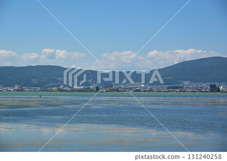 長野縣夏季的諏訪湖 131240258