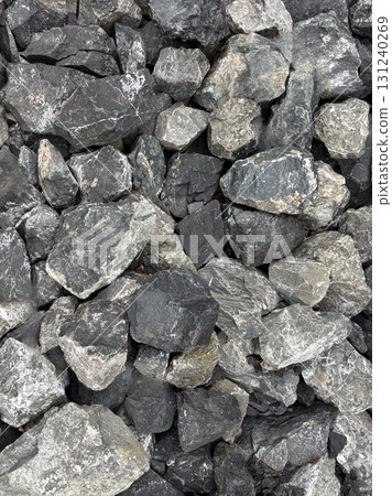A monochrome world created by irregular stones. 131240269