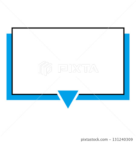 Simple speech bubble illustration, horizontal, square 131240309