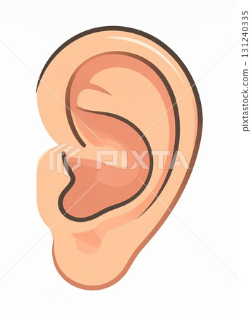 Simple and easy-to-use ear illustration material, AI-generated Simple and easy-to-use ear illustration material, AI-generated 131240335