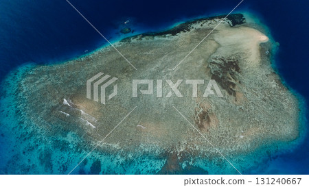 Seascape drone view over coral reef with blue ocean water in Bali Seascape drone view over coral reef with blue ocean water in Bali 131240667