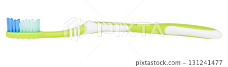 green toothbrush isolated on white background 131241477