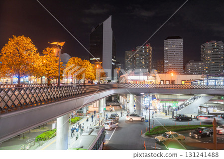 Saitama Prefecture: Kawaguchi Station and city night view Saitama Prefecture: Kawaguchi Station and city night view 131241488