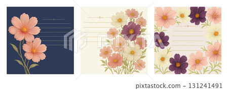 Cosmos Flower Design Card 131241491