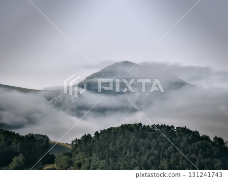 Txindoki Mountain with Fog 131241743
