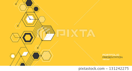 Background from cubes and lines. Linear geometric drawing. Abstraction, Vector illustration. Background from cubes and lines. Linear geometric drawing. Abstraction, Vector illustration. 131242275