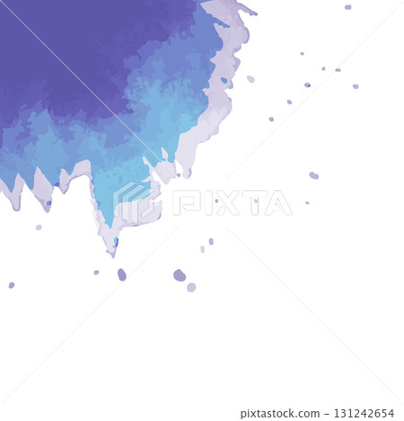 A splash of blue and purple ink paint on a white background A splash of blue and purple ink paint on a white background 131242654