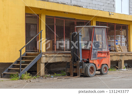 Old Forklift Truck 131243377