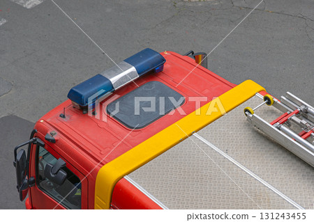 Fire Truck Blue Lights 131243455