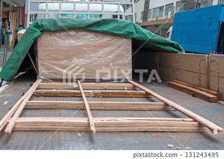 Wood Boards Truck 131243495