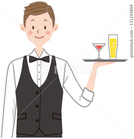 Bartender illustration, bar, cafe, alcohol 131243604