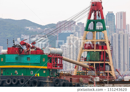 Crane Tower Barge 131243620