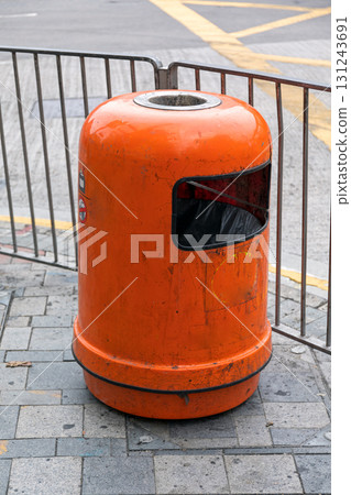 Orange Litter Bin 131243691