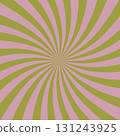 Spiral pattern vector, retro radial burst in olive green and pastel pink stock vector 131243925