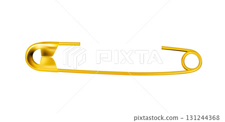 Gold safety pin pinned, golden template isolated on transparent background. Png Gold safety pin pinned, golden template isolated on transparent background. Png 131244368