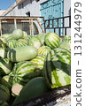 Pile of big watermelons in a truck. Tunisian market 131244979
