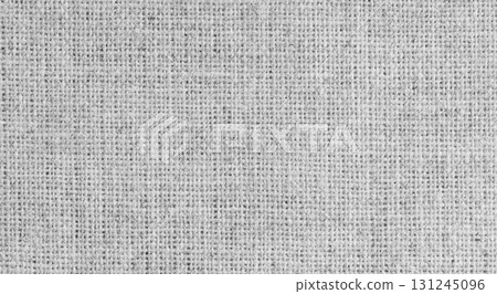 Seamless Gray woven jute fabric background texture 131245096