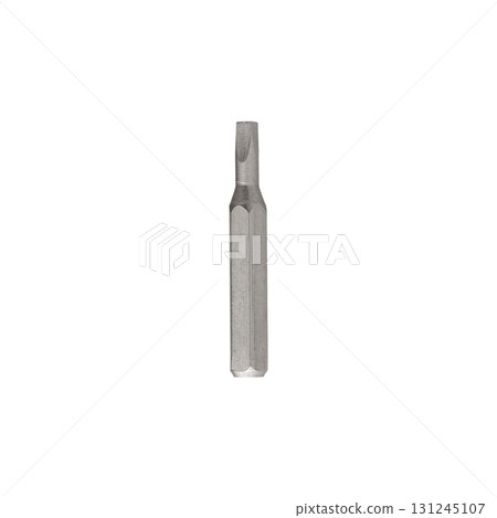 Iron bit for screwdriver and drill on Isolated on a white background Iron bit for screwdriver and drill on Isolated on a white background 131245107