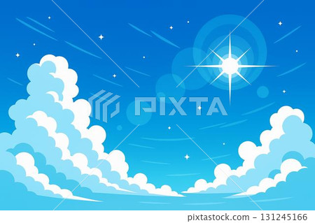 藍色的天空神秘夢幻向量 藍色的天空神秘夢幻向量 131245166