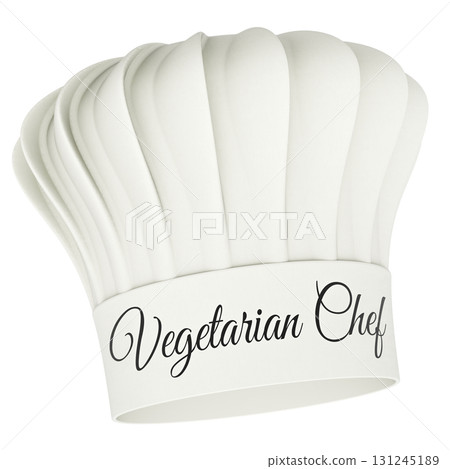 Vegetarian Chef, chef hat. 3D rendering 131245189