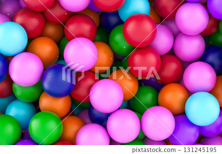 Colorful fitness balls pile, background. 3D rendering Colorful fitness balls pile, background. 3D rendering 131245195