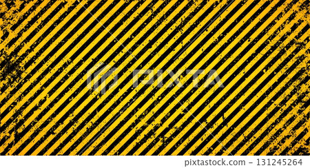 Warning sign with yellow and black diagonal lines. Attention, danger or caution symbol. Construction site signage, road safety notice, hazard banner, security alert shield. Vector illustration Warning sign with yellow and black diagonal lines. Attention, danger or caution symbol. Construction site signage, road safety notice, hazard banner, security alert shield. Vector illustration 131245264