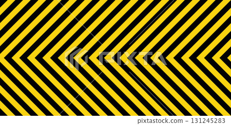 Warning sign with yellow and black diagonal lines. Attention, danger or caution symbol. Construction site signage, road safety notice, hazard banner, security alert shield. Vector illustration Warning sign with yellow and black diagonal lines. Attention, danger or caution symbol. Construction site signage, road safety notice, hazard banner, security alert shield. Vector illustration 131245283