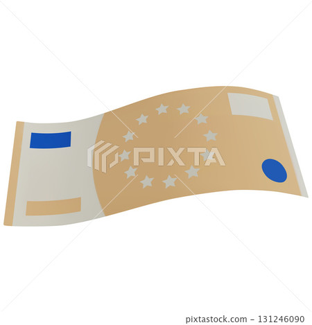 Euro banknote falling, 3D beige paper bill with stars, vector cartoon money cash, European currency, game bank payment Euro banknote falling, 3D beige paper bill with stars, vector cartoon money cash, European currency, game bank payment 131246090