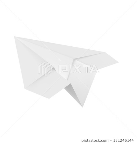 Paper airplane icon, white, flying up, left, isolated background. Paper airplane icon, white, flying up, left, isolated background. 131246144