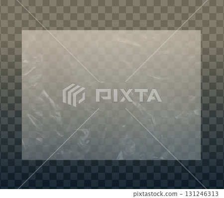 Transparent Plastic Wrap Vector Overlay For Trendy Design Mockup 131246313