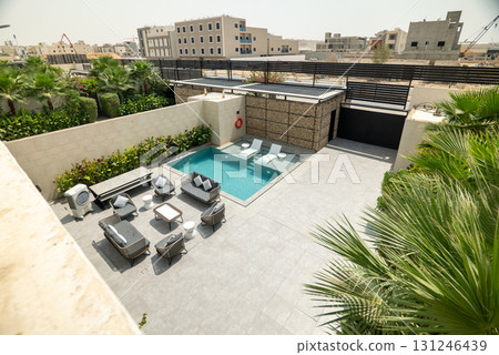 Modern Villa with Pool in Saudi Arabia 131246439