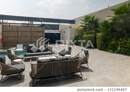 Modern Villa with Pool in Saudi Arabia 131246467