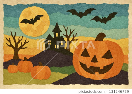 Halloween image, collage style 131246729