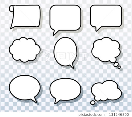 Vector Speech Bubble Set For Chat And Communication Vector Speech Bubble Set For Chat And Communication 131246800