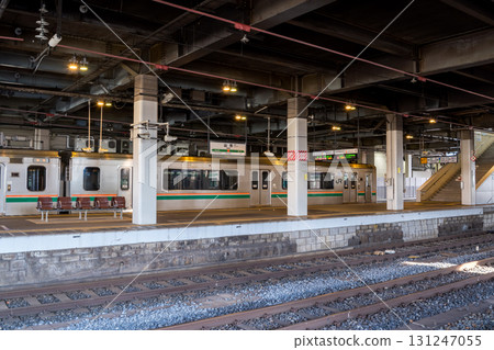 [Yamagata Station] A local train on the Yamagata Line being sent back after arriving 131247055