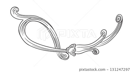 Drawing vintage design element vector art isolated illustration 131247297