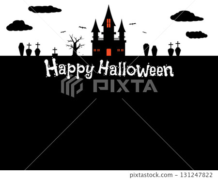 秋季材料萬聖節框架字母和雲 秋季材料萬聖節框架字母和雲 131247822