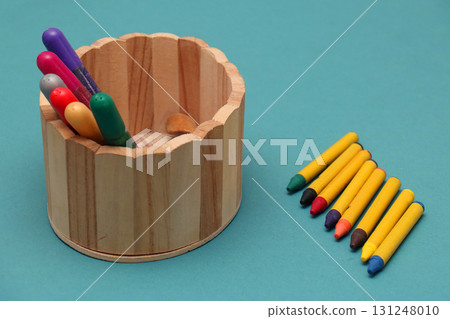 Colorful pencils on table Colorful pencils on table 131248010