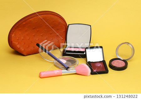 Yellow background make up 131248022