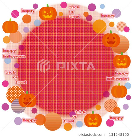 萬聖節框架南瓜燈南瓜格子圖案 萬聖節框架南瓜燈南瓜格子圖案 131248100