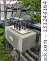 a power tranformer and a power cable 131248164