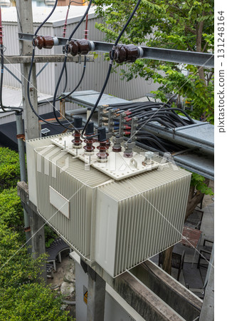 a power tranformer and a power cable a power tranformer and a power cable 131248164
