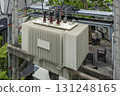 a power tranformer and a power cable 131248165