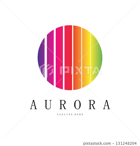 aurora logo design icon illustration vector template aurora logo design icon illustration vector template 131248204