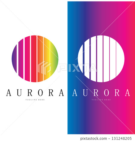 aurora logo design icon illustration vector template 131248205