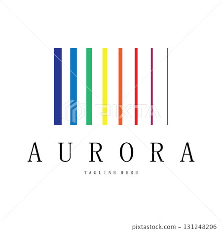 aurora logo design icon illustration vector template aurora logo design icon illustration vector template 131248206
