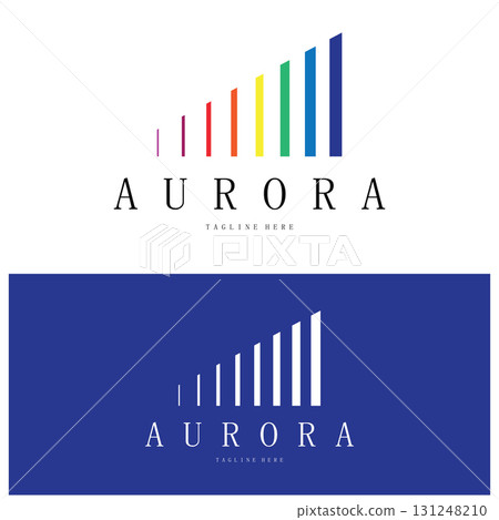aurora logo design icon illustration vector template 131248210